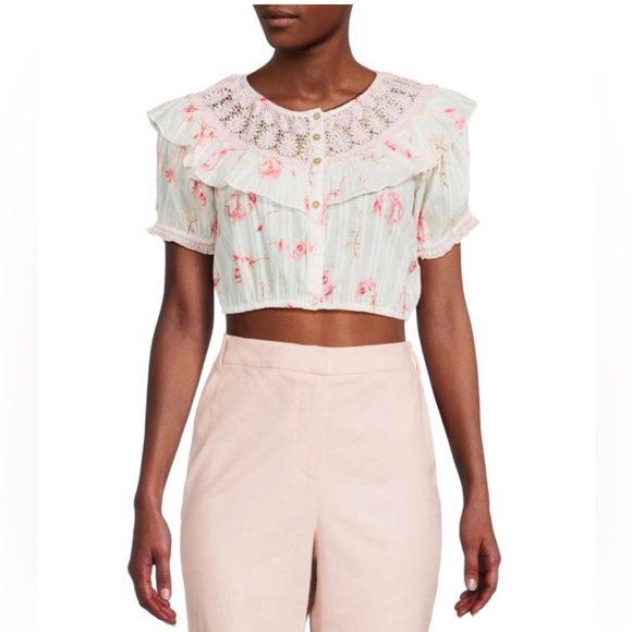 LoveShackFancy Tops - Love Shack Fancy Ruffle Crop Top